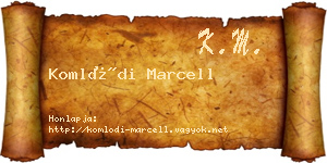 Komlódi Marcell névjegykártya