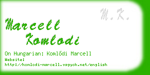 marcell komlodi business card