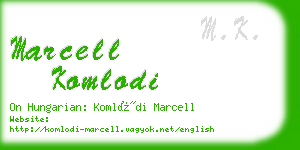 marcell komlodi business card